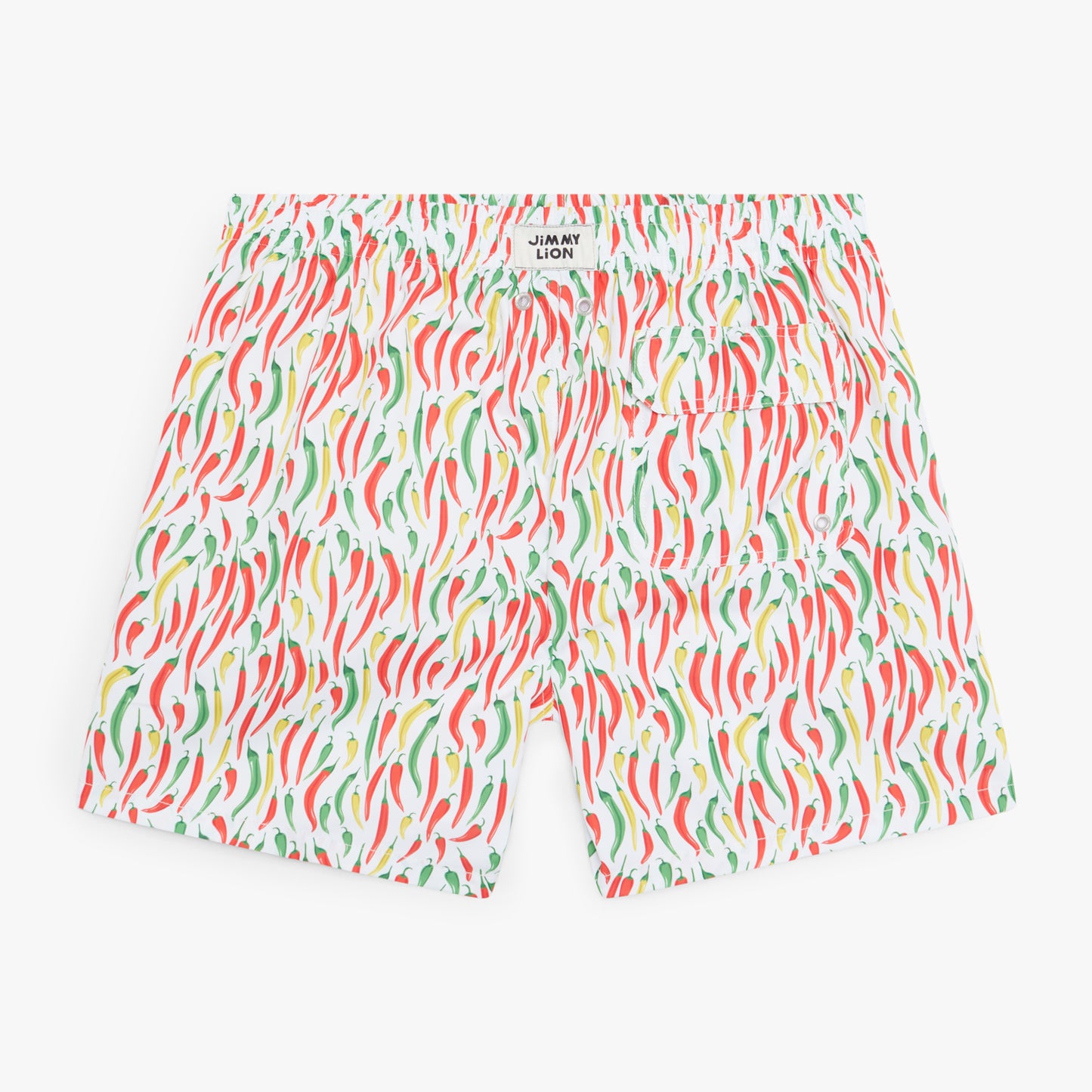 Chillies Swim Shorts - White Red (1)