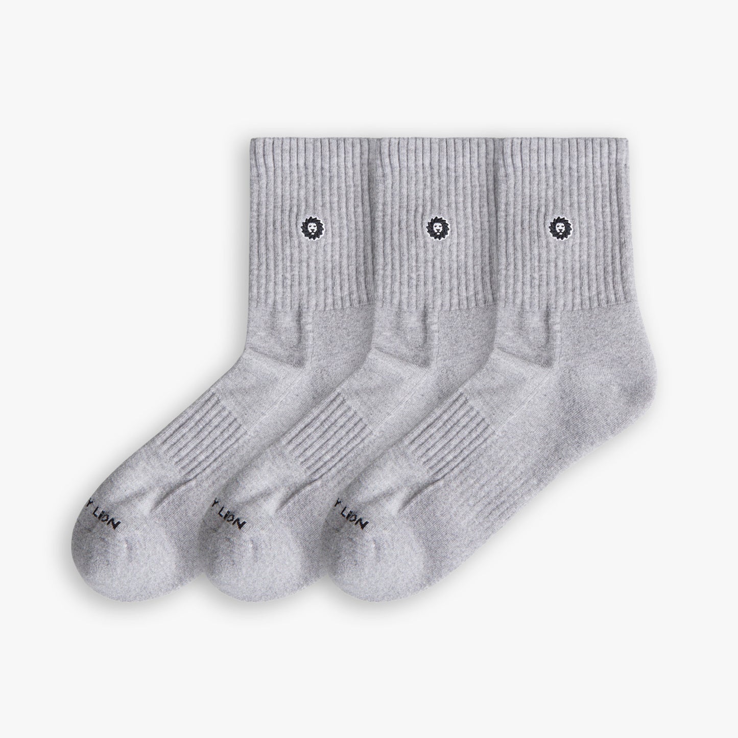 3 x Athletic Essentials Lion Quarter - Grey