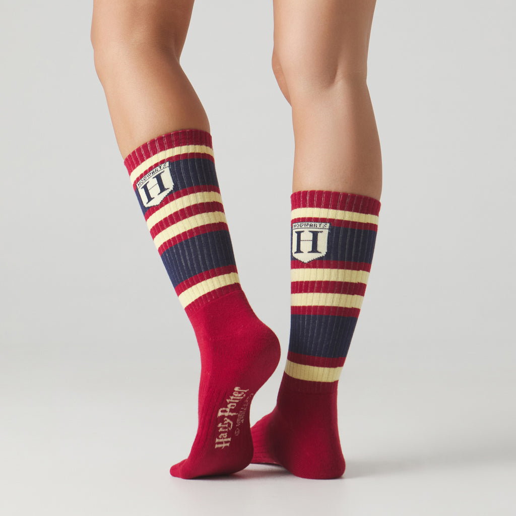 Athletic Harry Potter Hogwarts Socks - Burgundy
