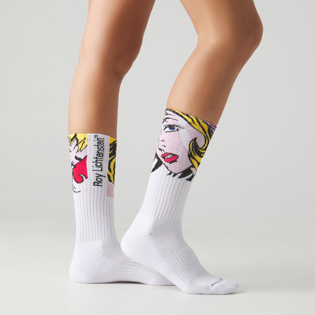 Athletic Roy Lichtenstein Girl With Hair Ribbon - White