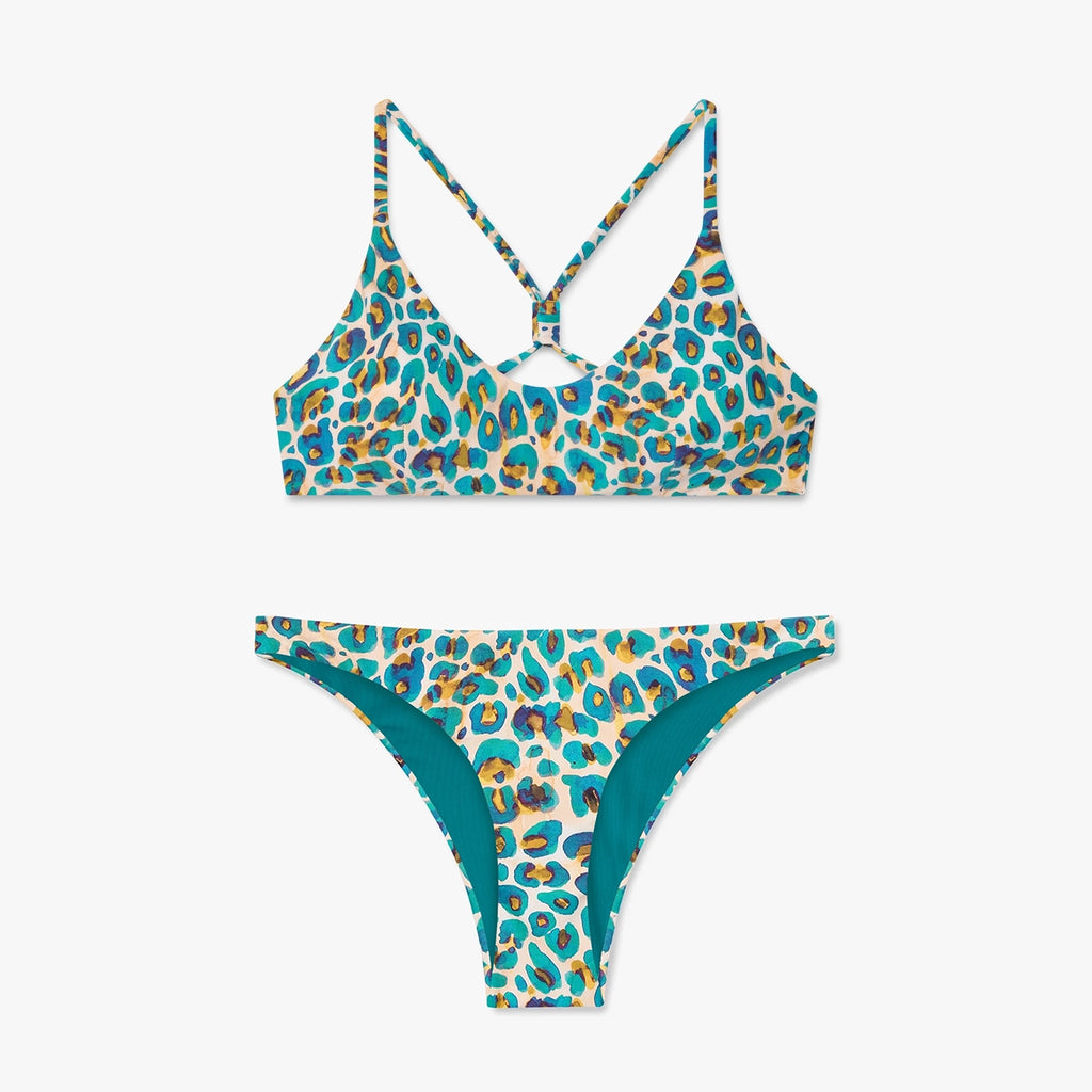 Leopard Print Cheeky Bottom - Butter Yellow