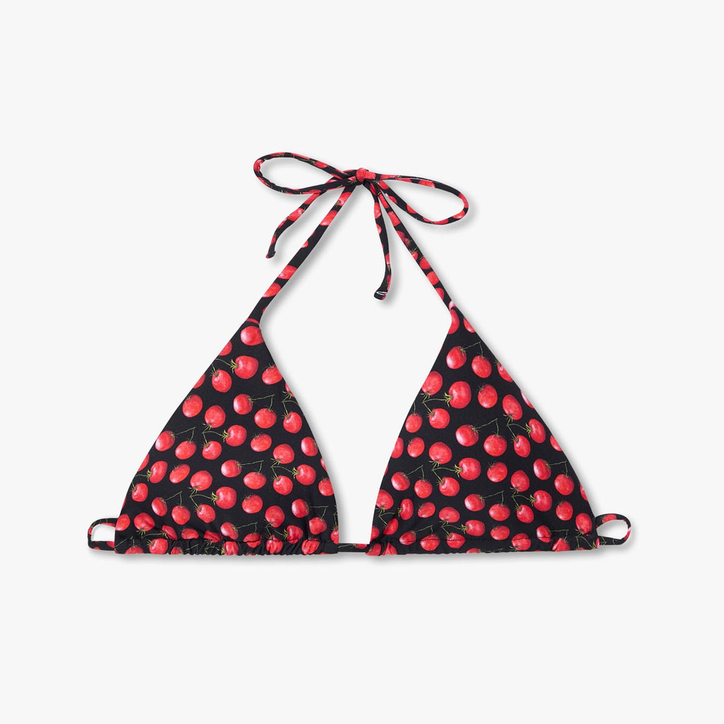 Tomatoes Bikini Top - Black and Red