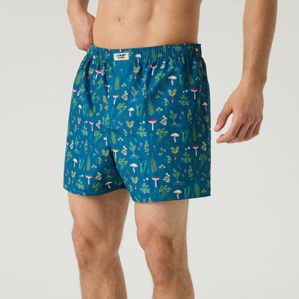 Mushrooms Boxer Shorts - Navy Blue