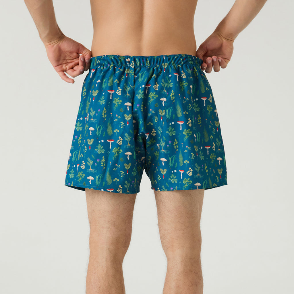 Mushrooms Boxer Shorts - Navy Blue