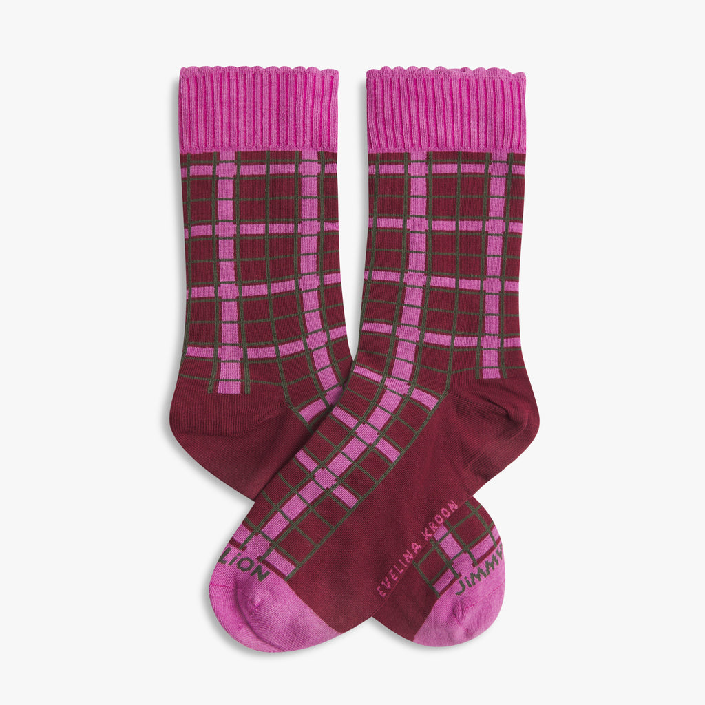 Evelina Kroon Red Pattern - Granet Pink