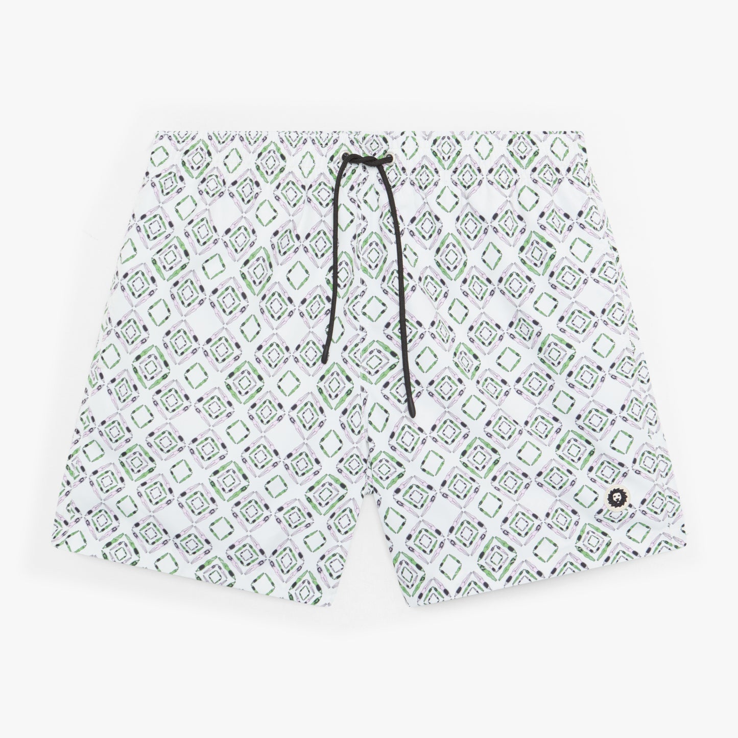 Geometric Swimmers Swim Shorts - Beige