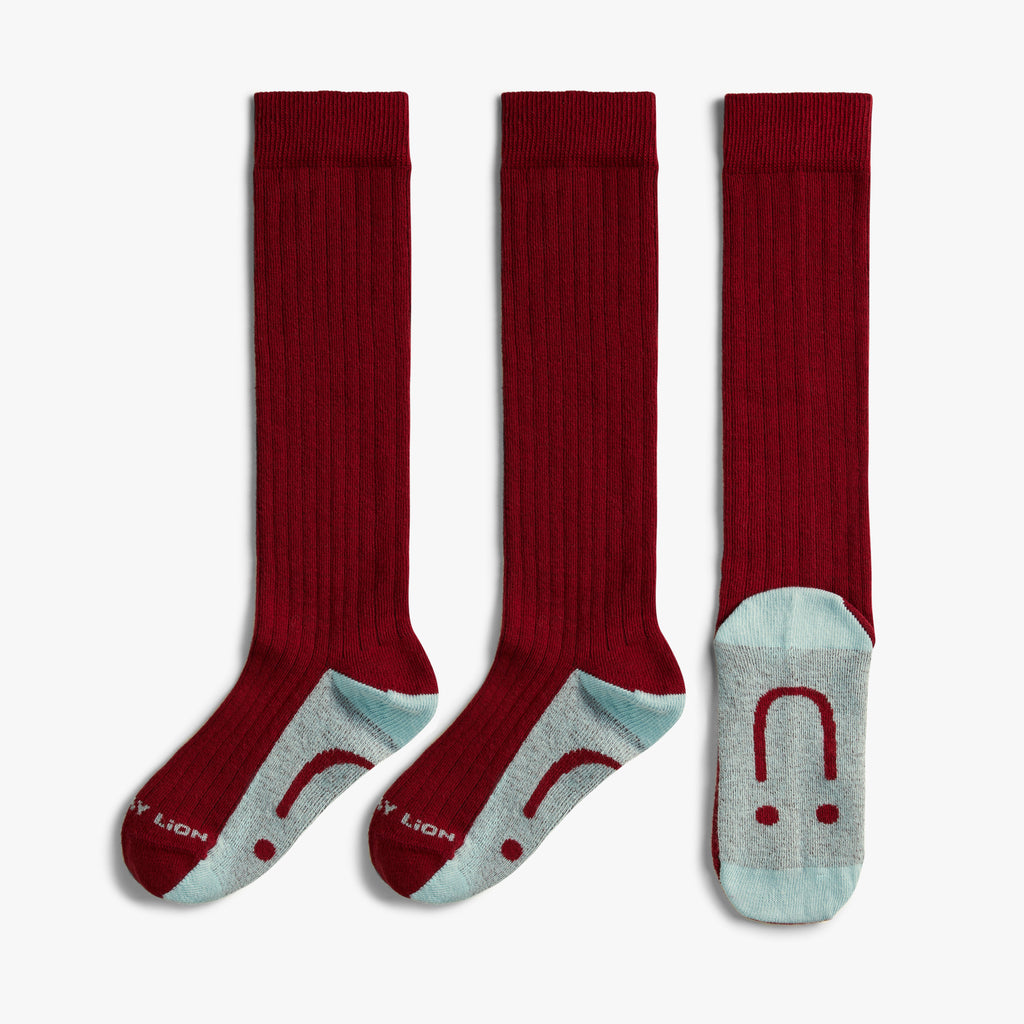 3 x KH Kids School Ribbed - Red
