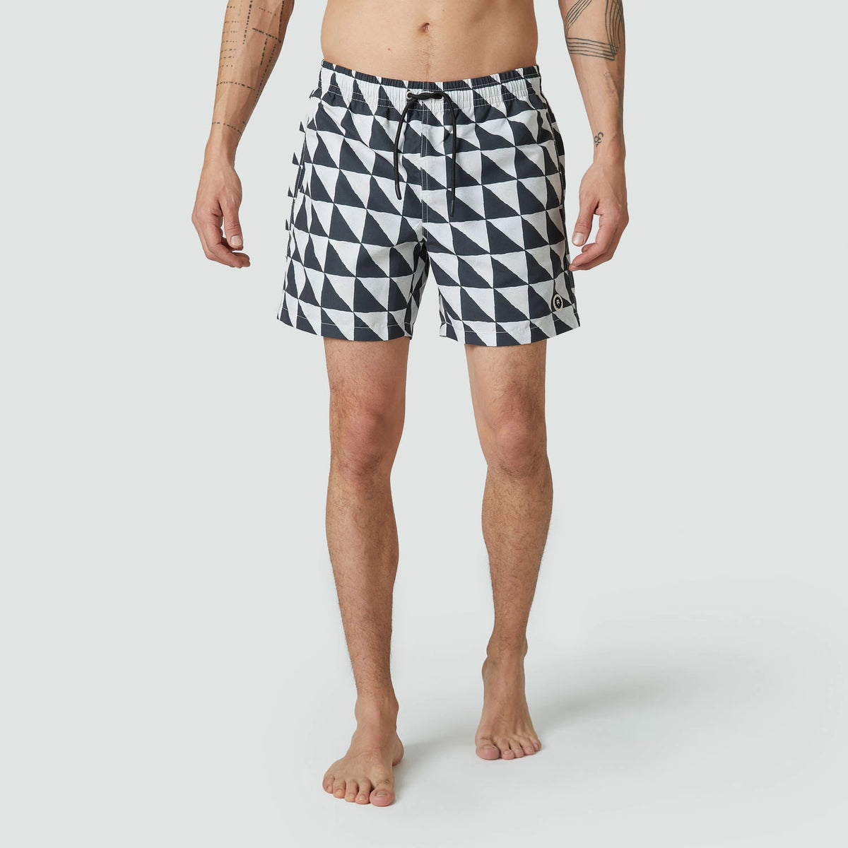 Mosaic Swim Shorts - Black