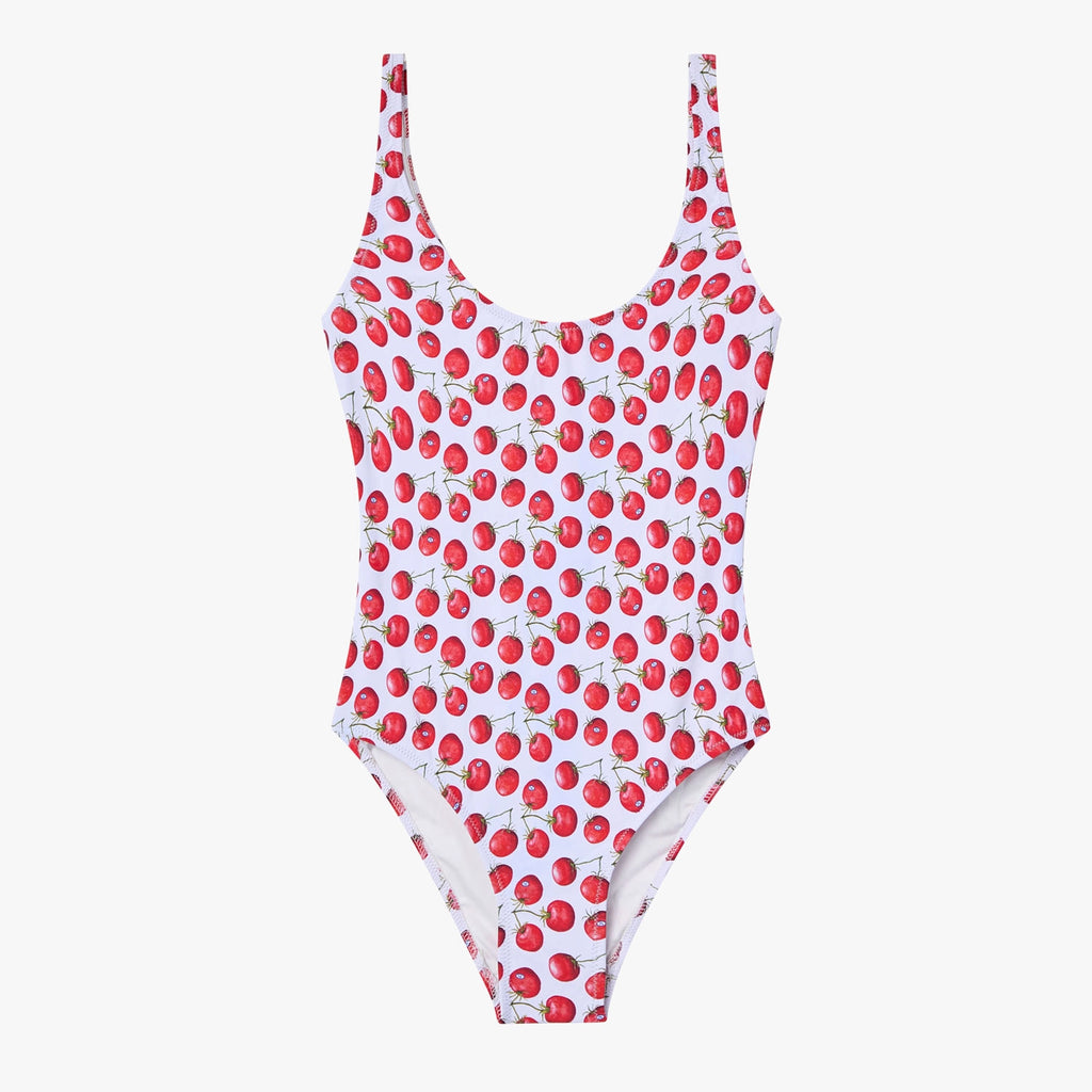 Tomatoes Swimsuit - White and Red