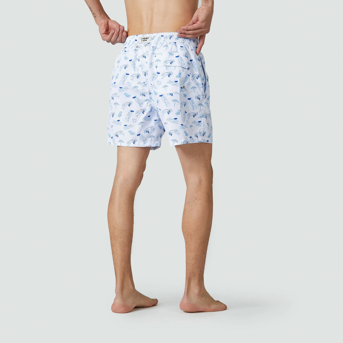 Tan Lines Swim Shorts - White