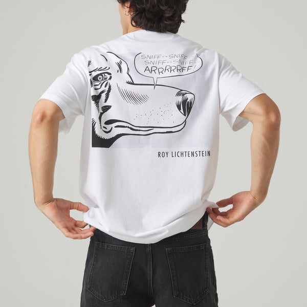 Roy Lichtenstein Arrrrrff Dog Tee - White