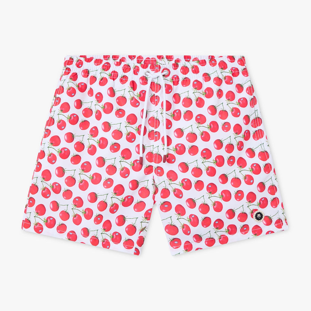 Tomatoes Swim Shorts - White and Red