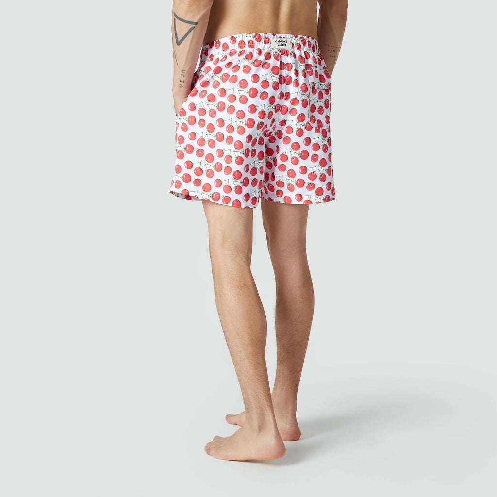 Tomatoes Swim Shorts - White and Red