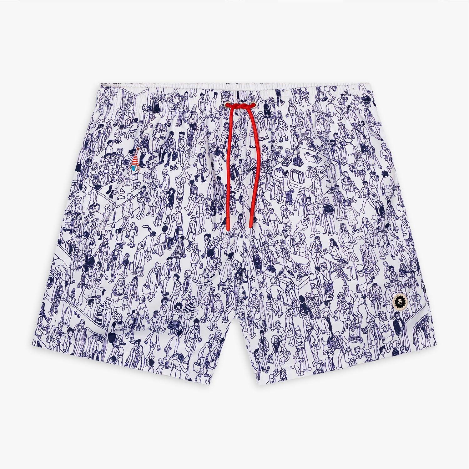 Wally Swim Shorts - White Blue