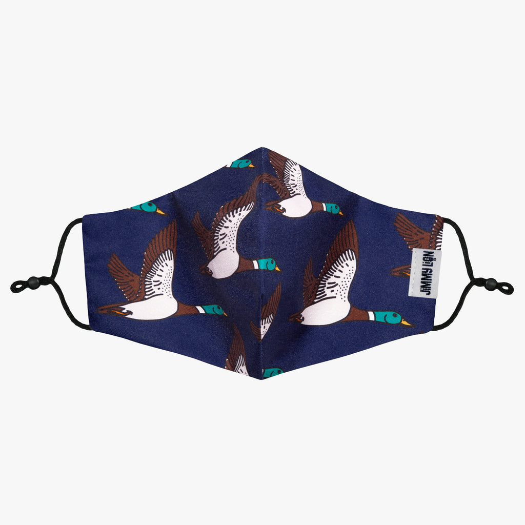 Flying Ducks Face Mask - Dark Blue