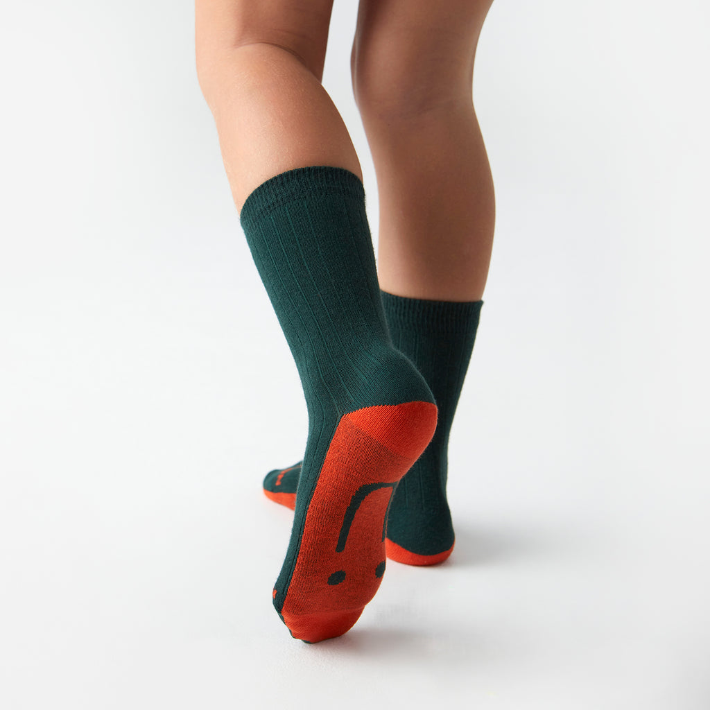 Kids School Ribbed - Green (2)