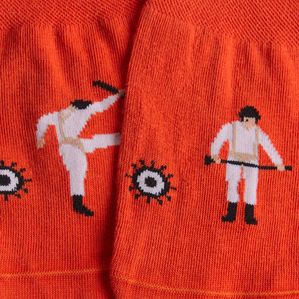 Clockwork Orange Pattern No Show - Orange (3)